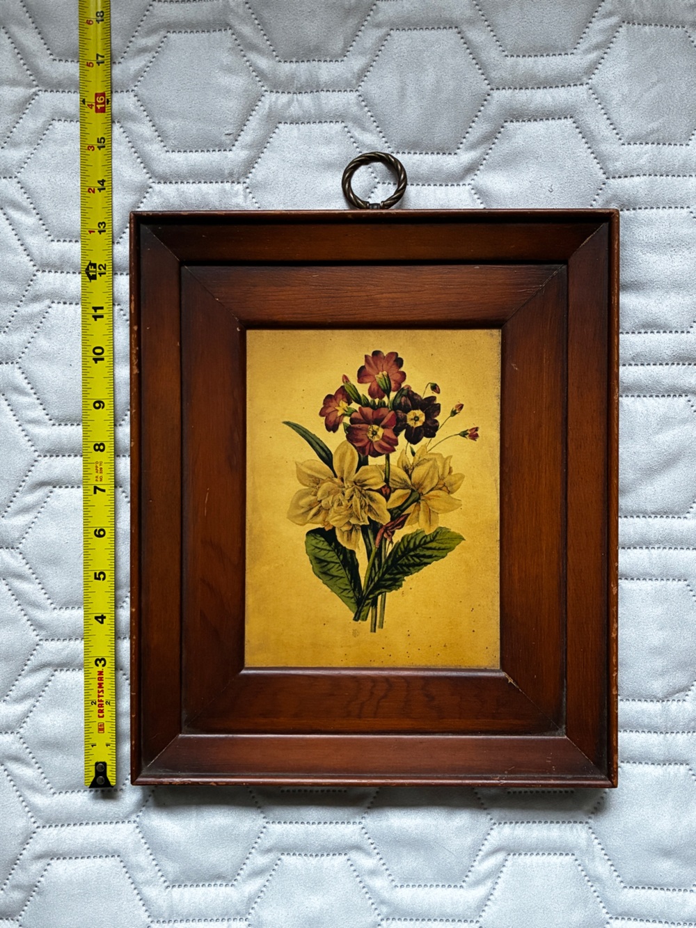 Vintage Brown Floral Picture Frame